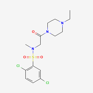 molecular formula C15H21Cl2N3O3S B4657451 2,5-dichloro-N-[2-(4-ethyl-1-piperazinyl)-2-oxoethyl]-N-methylbenzenesulfonamide 