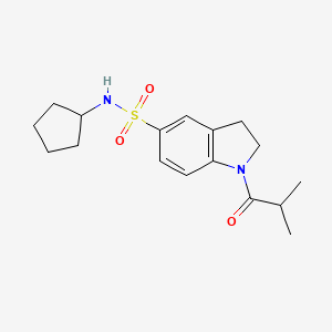 molecular formula C17H24N2O3S B4657504 N-cyclopentyl-1-isobutyryl-5-indolinesulfonamide 