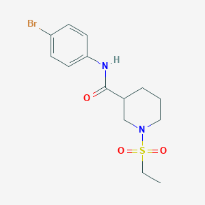 molecular formula C14H19BrN2O3S B4657525 N-(4-bromophenyl)-1-(ethylsulfonyl)-3-piperidinecarboxamide 