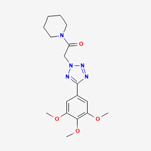 molecular formula C17H23N5O4 B4657537 1-Piperidin-1-yl-2-[5-(3,4,5-trimethoxyphenyl)tetrazol-2-yl]ethanone 