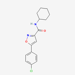 molecular formula C16H17ClN2O2 B4657539 5-(4-chlorophenyl)-N-cyclohexyl-3-isoxazolecarboxamide 