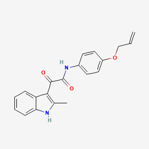 molecular formula C20H18N2O3 B4657548 N-[4-(allyloxy)phenyl]-2-(2-methyl-1H-indol-3-yl)-2-oxoacetamide 