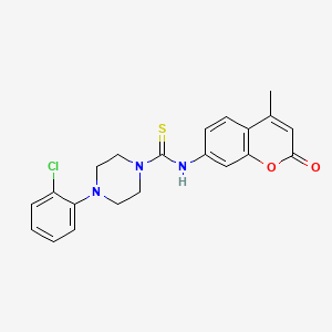 4-(2-chlorophenyl)-N-(4-methyl-2-oxo-2H-chromen-7-yl)-1-piperazinecarbothioamide