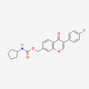 molecular formula C22H20FNO4 B4657595 [3-(4-fluorophenyl)-4-oxo-4H-chromen-7-yl]methyl cyclopentylcarbamate 