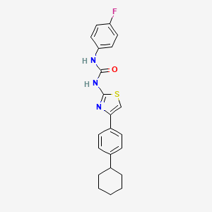 molecular formula C22H22FN3OS B4657647 N-[4-(4-cyclohexylphenyl)-1,3-thiazol-2-yl]-N'-(4-fluorophenyl)urea 