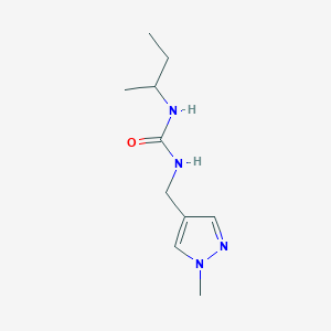 molecular formula C10H18N4O B4657659 N-(sec-butyl)-N'-[(1-methyl-1H-pyrazol-4-yl)methyl]urea 