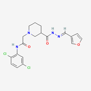 molecular formula C19H20Cl2N4O3 B4657663 N-(2,5-dichlorophenyl)-2-(3-{[2-(3-furylmethylene)hydrazino]carbonyl}-1-piperidinyl)acetamide 