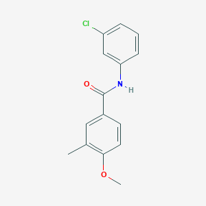 molecular formula C15H14ClNO2 B4657690 N-(3-chlorophenyl)-4-methoxy-3-methylbenzamide 