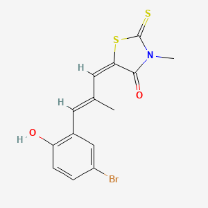 molecular formula C14H12BrNO2S2 B4657691 5-[3-(5-bromo-2-hydroxyphenyl)-2-methyl-2-propen-1-ylidene]-3-methyl-2-thioxo-1,3-thiazolidin-4-one 