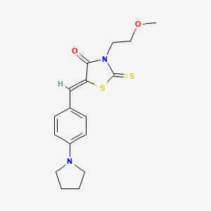 molecular formula C17H20N2O2S2 B4657713 3-(2-methoxyethyl)-5-[4-(1-pyrrolidinyl)benzylidene]-2-thioxo-1,3-thiazolidin-4-one 