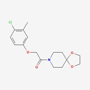 molecular formula C16H20ClNO4 B4657727 8-[(4-chloro-3-methylphenoxy)acetyl]-1,4-dioxa-8-azaspiro[4.5]decane 