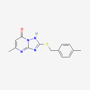 molecular formula C14H14N4OS B4657745 5-methyl-2-[(4-methylbenzyl)thio][1,2,4]triazolo[1,5-a]pyrimidin-7(4H)-one 