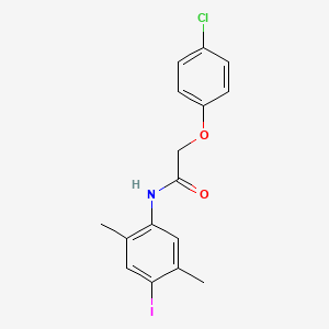 molecular formula C16H15ClINO2 B4657752 2-(4-chlorophenoxy)-N-(4-iodo-2,5-dimethylphenyl)acetamide 