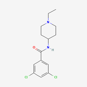 molecular formula C14H18Cl2N2O B4657756 3,5-dichloro-N-(1-ethyl-4-piperidinyl)benzamide 