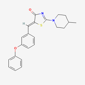 molecular formula C22H22N2O2S B4657766 2-(4-methyl-1-piperidinyl)-5-(3-phenoxybenzylidene)-1,3-thiazol-4(5H)-one 