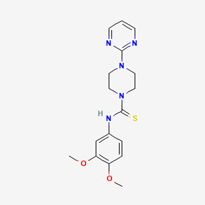 molecular formula C17H21N5O2S B4657780 N-(3,4-dimethoxyphenyl)-4-(2-pyrimidinyl)-1-piperazinecarbothioamide 