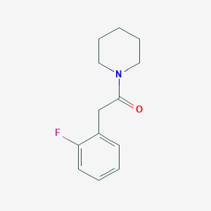 molecular formula C13H16FNO B4657794 1-[(2-fluorophenyl)acetyl]piperidine 