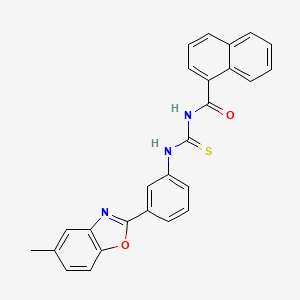 N-{[3-(5-methyl-1,3-benzoxazol-2-yl)phenyl]carbamothioyl}naphthalene-1-carboxamide