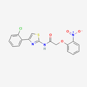 molecular formula C17H12ClN3O4S B4657815 N-[4-(2-chlorophenyl)-1,3-thiazol-2-yl]-2-(2-nitrophenoxy)acetamide 
