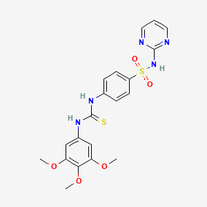molecular formula C20H21N5O5S2 B4657827 N-2-pyrimidinyl-4-({[(3,4,5-trimethoxyphenyl)amino]carbonothioyl}amino)benzenesulfonamide 