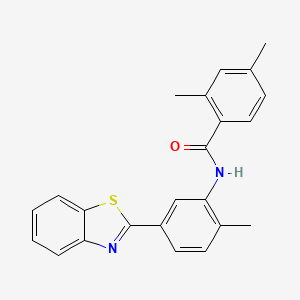 molecular formula C23H20N2OS B4657836 N-[5-(1,3-benzothiazol-2-yl)-2-methylphenyl]-2,4-dimethylbenzamide 