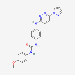 molecular formula C21H19N7O2 B4657839 N-(4-methoxyphenyl)-N'-(4-{[6-(1H-pyrazol-1-yl)-3-pyridazinyl]amino}phenyl)urea 