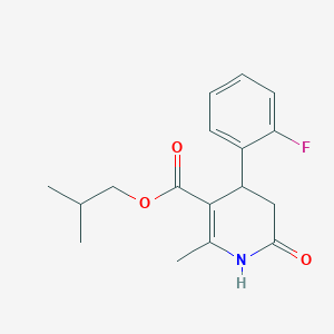 molecular formula C17H20FNO3 B4657842 isobutyl 4-(2-fluorophenyl)-2-methyl-6-oxo-1,4,5,6-tetrahydro-3-pyridinecarboxylate 