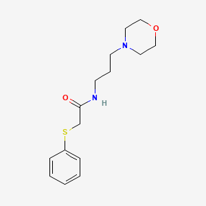 molecular formula C15H22N2O2S B4657857 N-[3-(4-morpholinyl)propyl]-2-(phenylthio)acetamide 