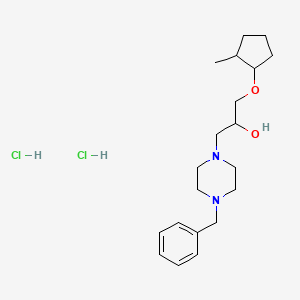 molecular formula C20H34Cl2N2O2 B4657862 1-(4-benzyl-1-piperazinyl)-3-[(2-methylcyclopentyl)oxy]-2-propanol dihydrochloride 