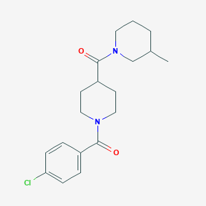 molecular formula C19H25ClN2O2 B4657874 1-{[1-(4-chlorobenzoyl)-4-piperidinyl]carbonyl}-3-methylpiperidine 