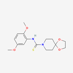 molecular formula C16H22N2O4S B4657894 N-(2,5-dimethoxyphenyl)-1,4-dioxa-8-azaspiro[4.5]decane-8-carbothioamide 