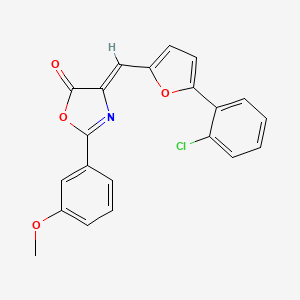 molecular formula C21H14ClNO4 B4657909 4-{[5-(2-chlorophenyl)-2-furyl]methylene}-2-(3-methoxyphenyl)-1,3-oxazol-5(4H)-one 