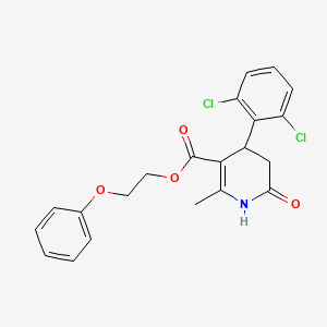 2-phenoxyethyl 4-(2,6-dichlorophenyl)-2-methyl-6-oxo-1,4,5,6-tetrahydro-3-pyridinecarboxylate