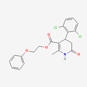 molecular formula C21H19Cl2NO4 B4657915 2-Phenoxyethyl 4-(2,6-dichlorophenyl)-2-methyl-6-oxo-1,4,5,6-tetrahydropyridine-3-carboxylate 