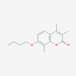 molecular formula C16H20O3 B4657953 7-butoxy-3,4,8-trimethyl-2H-chromen-2-one 