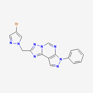 2-[(4-bromo-1H-pyrazol-1-yl)methyl]-7-phenyl-7H-pyrazolo[4,3-e][1,2,4]triazolo[1,5-c]pyrimidine