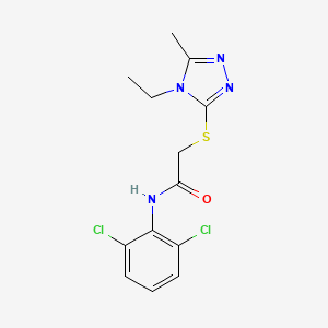 molecular formula C13H14Cl2N4OS B4658089 N-(2,6-dichlorophenyl)-2-[(4-ethyl-5-methyl-4H-1,2,4-triazol-3-yl)thio]acetamide 