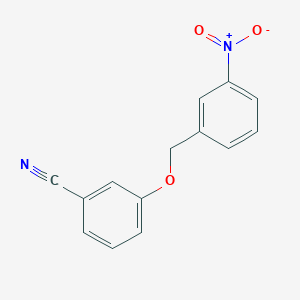 molecular formula C14H10N2O3 B4658093 3-[(3-nitrobenzyl)oxy]benzonitrile 
