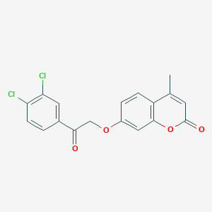 molecular formula C18H12Cl2O4 B4658109 7-[2-(3,4-dichlorophenyl)-2-oxoethoxy]-4-methyl-2H-chromen-2-one 