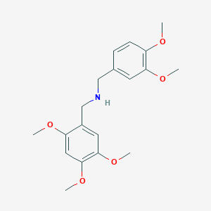 molecular formula C19H25NO5 B4658133 (3,4-dimethoxybenzyl)(2,4,5-trimethoxybenzyl)amine 