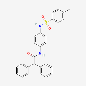 molecular formula C27H24N2O3S B4658138 N-(4-{[(4-methylphenyl)sulfonyl]amino}phenyl)-2,2-diphenylacetamide 
