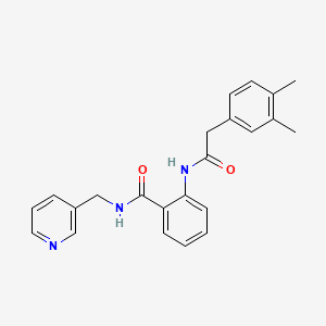 molecular formula C23H23N3O2 B4658142 2-{[(3,4-dimethylphenyl)acetyl]amino}-N-(3-pyridinylmethyl)benzamide 