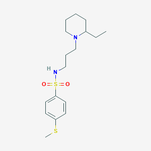 molecular formula C17H28N2O2S2 B4658166 N-[3-(2-ethyl-1-piperidinyl)propyl]-4-(methylthio)benzenesulfonamide 