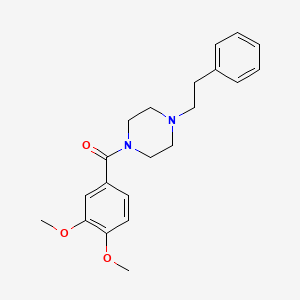 molecular formula C21H26N2O3 B4658173 (3,4-DIMETHOXYPHENYL)(4-PHENETHYLPIPERAZINO)METHANONE 