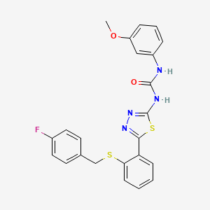 1-(5-{2-[(4-Fluorobenzyl)sulfanyl]phenyl}-1,3,4-thiadiazol-2-yl)-3-(3-methoxyphenyl)urea