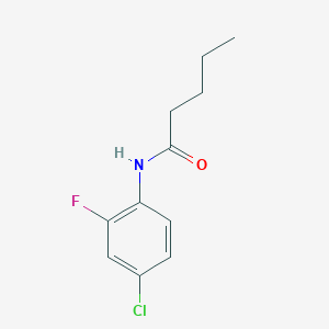 molecular formula C11H13ClFNO B4658226 N-(4-chloro-2-fluorophenyl)pentanamide 