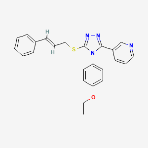 3-{4-(4-ethoxyphenyl)-5-[(3-phenyl-2-propen-1-yl)thio]-4H-1,2,4-triazol-3-yl}pyridine