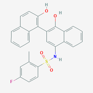 4-fluoro-N-[4-hydroxy-3-(2-hydroxynaphthalen-1-yl)naphthalen-1-yl]-2-methylbenzenesulfonamide