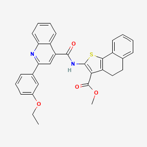 molecular formula C32H26N2O4S B4658290 methyl 2-({[2-(3-ethoxyphenyl)-4-quinolinyl]carbonyl}amino)-4,5-dihydronaphtho[1,2-b]thiophene-3-carboxylate 