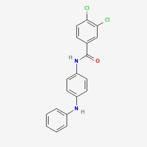 molecular formula C19H14Cl2N2O B4658317 N-(4-anilinophenyl)-3,4-dichlorobenzamide 